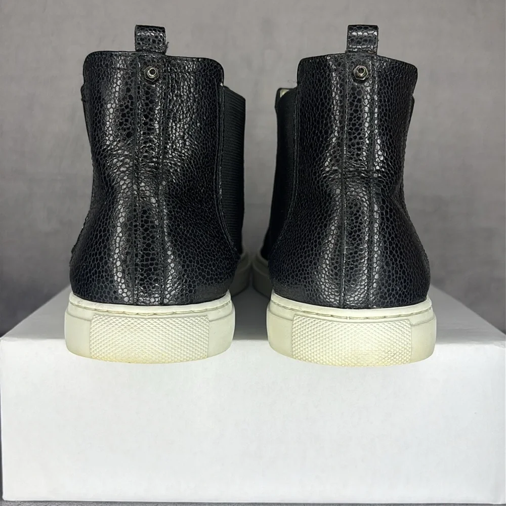 Lanvin Black Suede Chelsea Sneaker Boots 41 EU 8 US Made in Italy
